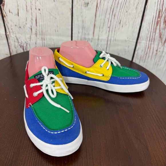 Sperry Top Slider Tuck Multicolor Primary colors block Men’s Boat Loafer Shoes 6 - Picture 13 of 15